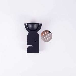 Soporte de incienso árabe elegante Bakhoor quemador de incienso con acabado negro para Oriente Medio hogar sala de estar Ramadán fragancias aromáticas - Product Image 4