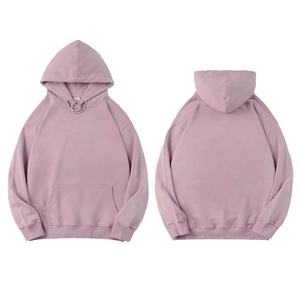 Sweats à capuche personnalisés de haute qualité brodés sweat-shirt de base lourd pour hommes avec cordon de serrage - Product Image 1