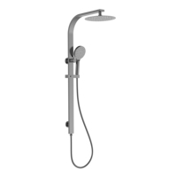 Système de salle de bain de luxe mitigeur de douche chaude et froide robinet de baignoire en acier inoxydable ensemble de douche à effet pluie à 2 voies