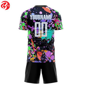 Full Sublimation Printing Short Sleeve Soccer Uniform Adults Automated cutting Shirts & Tops Soccer Wear football jersey - Product Image 3