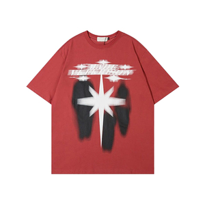 T-shirts de haute qualité pour hommes en plein air T-shirts à épaules tombantes imprimés en gros par OEM avec conception personnalisée - Product Image 2