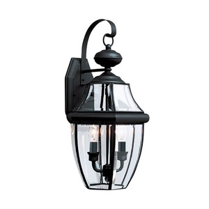 Black Color Powder Coated Heavy Duty Metal And Clear Glass Made Attractive Look Wall Mounted <b>Candle</b> <b>Holder</b> <b>Lanterns</b> From India - Product Image 1
