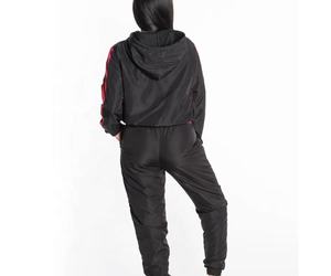 Ensemble veste et pantalon coupe-vent 2 pièces à séchage rapide pour femmes ensemble coupe-vent unisexe en nylon short contrasté grande taille respirant - Product Image 2