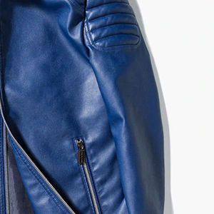 Genuino motociclista Racer cuero de vaca hombres chaqueta abrigo rayas en la parte delantera y mangas chaquetas de cuero de alta calidad - Product Image 5