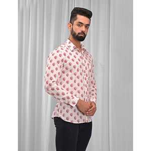 Chemise en coton imprimée pour homme, coupe slim, style décontracté chic, 100% popeline, manches longues, tailles XL à 6XL - Product Image 4