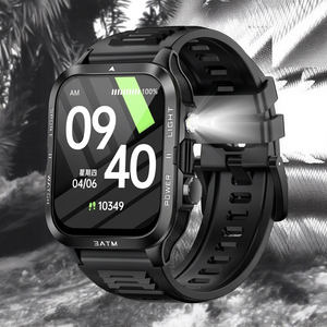 Reloj Inteligente Sower KT89 con Pantalla Táctil IPS de 1.96 Pulgadas, Resistente al Agua 3ATM, con Linterna, Monitor de Ritmo Cardíaco, para Seguimiento de Actividad Física Unisex - Product Image 1