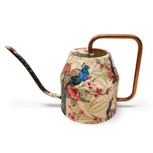 Arrosoir en métal à imprimé floral avec bec extra long et poignée ronde surdimensionnée pour l'arrosage des plantes d'intérieur - Product Image 2