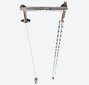 מד גובה מכאני מסוג SS304 עם לוח ציפה, לוח יעד, מתאים למיכלי אחסון שמן ומים, מותקן מלמעלה, עם משקולת נגדית. - Product Image 1