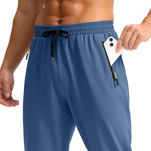 Vente en gros de pantalons 100% coton pour hommes avec logo personnalisé décontracté Streetwear tricoté uni sport respirant pantalons pour hommes d'été avec poches - Product Image 2