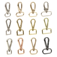 Porte-clés en alliage de zinc plaqué or PVD de qualité supérieure, avec mousqueton pivotant en métal pour accessoires de porte-clés