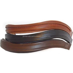 Diseñe su propia banda de cejas de caballo de cuero hecha a mano con forma de onda en forma de V y cristales ostentosos Diseño personalizado Banda de cejas acolchada - Product Image 3