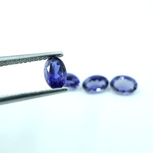 Iolite ธรรมชาติเหลี่ยมเพชรพลอยหลวมรูปร่างรูปไข่ขนาดสอบเทียบ - Product Image 4