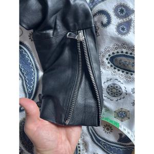 Women's Genuine Leather Winter Motorcycle <b>Jacket</b> Eco-Friendly Snake Skin Removable Hood Wool Liner Double Breasted Zipper Long - Product Image 3