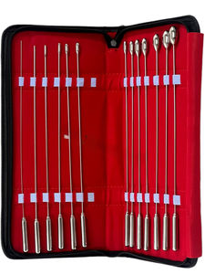Son de diagnostic urétral chirurgical médical en acier inoxydable cuit Rosebud ensemble de dilatateurs biliaires communs 13 pièces 30 cm ISO - Product Image 2