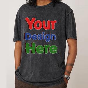 Camiseta Vintage para Hombre, 100% Algodón, 230g, Tejido Antiarrugas, Lisa, al por Mayor, Talla Grande, Estilo Urbano, Unisex, Lavado Ácido Personalizado - Product Image 6