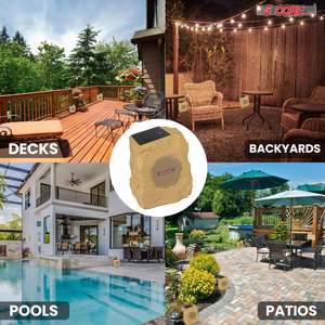5 Core Outdoor Rock Speakers Pair 100W <b>Bluetooth</b> Waterproof Landscape Speaker for Patio Pool Outdoor - Product Image 6