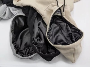 Sweat à capuche zippé court pour homme, streetwear personnalisé, en molleton français, avec strass, délavé à l'acide, effet usé, broderie de patch - Product Image 6