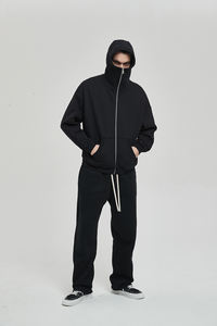 Otoño Invierno Nuevo producto Enmascarado Oscuro Sudadera con capucha 360g Terciopelo Engrosado Cremallera Con capucha Bordado Logo sudaderas con capucha - Product Image 6