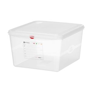 GN 2/3 19L Transparent Polypropylene HENDI <b>Container</b> 354x325x(H)200mm Rectangular Food <b>Storage</b> & <b>Storage</b> - Product Image 1