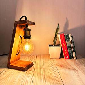 Comprar pequeña lámpara de madera mesa para escritorio habitación de los niños Vintage Mango Lámpara Colgante de Madera - Product Image 6