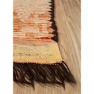 Tapis en laine géométrique 3D Nuray Classic rouge et orange noué à la main pour la maison - Grand tapis rectangulaire pour salon et couloir - Modèle - Product Image 4