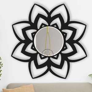 Trousse de maquillage la plus vendue avec miroir Led Fabrication indienne Miroir mural en métal Design fleuri de haute qualité - Product Image 2