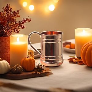 Mules de Moscou en cuivre massif de 18 oz avec poignée en cuivre Verres à bière par sublimation Tasse à café Idée cadeau pour café - Product Image 2