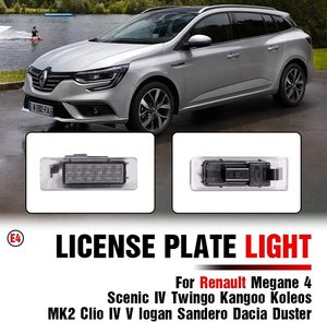 2 éclairages de plaque d'immatriculation à LED pour Renault Megane 4 Scenic IV Twingo Kangoo Koleos MK2 Clio IV V Logan <span class=keywords><strong>Sandero</strong></span> <span class=keywords><strong>Dacia</strong></span> Duster - Product Image 1