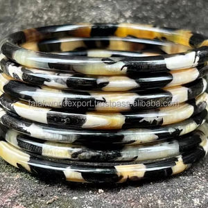 Gran oferta hecha a mano brillante pulido cuerno de búfalo brazaletes pulseras moda cuerno de vaca joyería pulsera para niñas por FWE - Product Image 6