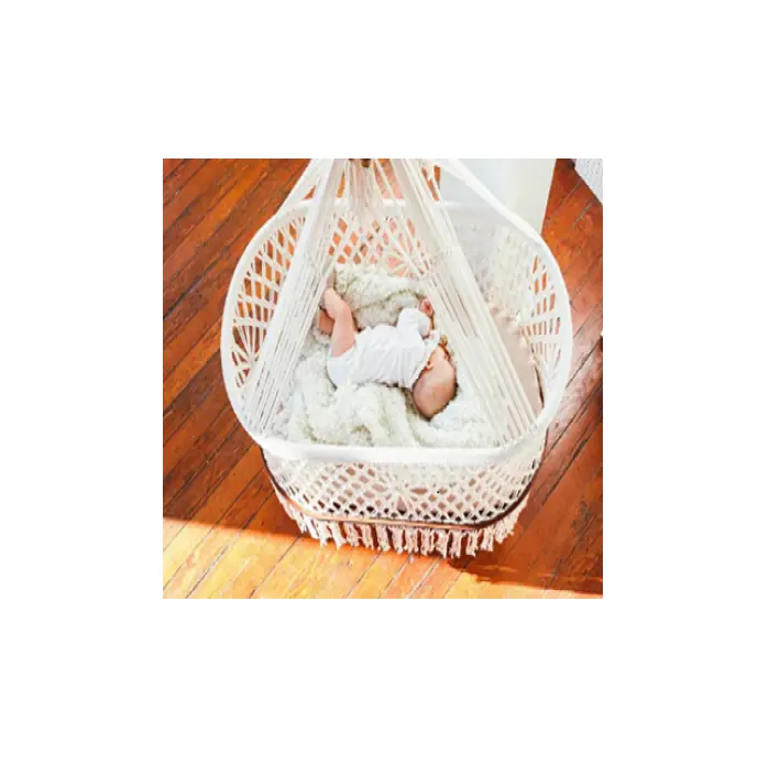 High Quality Stylish Rattan Hanging Bamboo Swing Chair Hammock Swing Sleep Bed Cradle Outdoor Chair For Kids