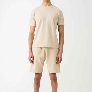 Ensemble deux pièces décontracté pour hommes de haute qualité T-shirt à manches courtes Shorts vêtements en gros ensemble deux pièces pour hommes coton respirant - Product Image 1