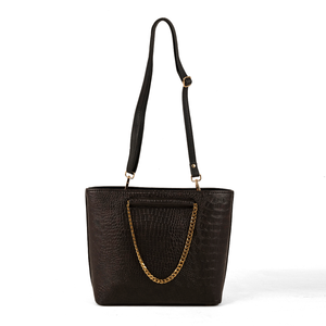 Femmes dame affaires mode chaîne sac broderie décoration étanche cuir synthétique fermeture éclair Portable caractéristiques - Product Image 4