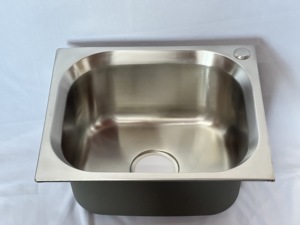 Évier de cuisine rectangulaire à montage sous plan, en acier inoxydable SUS 304, fait à la main, design contemporain, Leimanxi Commercial - Product Image 3