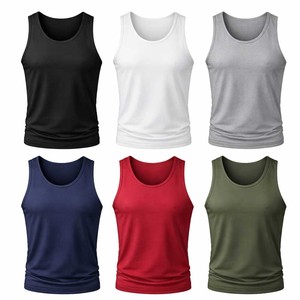 Débardeur de sport pour homme, couleur unie, confortable, respirant, sans manches, pour la salle de sport, en vente en ligne à bas prix - Product Image 2
