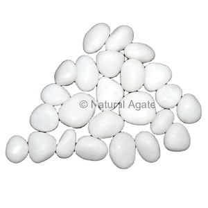 Pierre de poche en cristal de guérison naturel poli, pierre roulée blanche de qualité supérieure, vente en gros, exportateur, fournisseur - Product Image 1