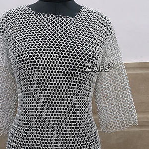 Camisa Medieval de Cota de Malla de Aluminio Ligera, Armadura de Anillos de 10 mm, Ideal para Cosplay, Disfraz de Fiesta para Mujer - Product Image 5