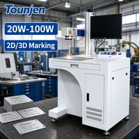 Vente directe usine – Machine de marquage laser fibre de type bureau 20W 30W 50W 70W 100W 2D 2.5D 3D pour gravure sur métal, pierre, acrylique