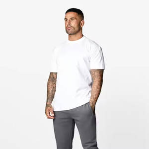 100% T-shirt en coton biologique pour hommes Jersey respirant Style de rue motif à carreaux Logo personnalisé à la mode pour les activités de plein air - Product Image 5