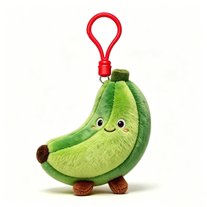 Porte-clés en peluche banane personnalisé, breloque de sac en forme de fruit, mini jouet en peluche banane - Product Image 2