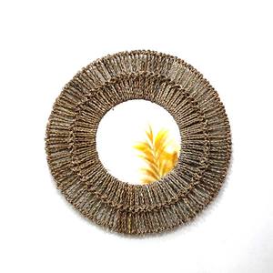 Miroir rond avec cadre en herbe de mer, miroirs en herbe de mer naturelle de haute qualité, prix direct du fabricant - Product Image 4