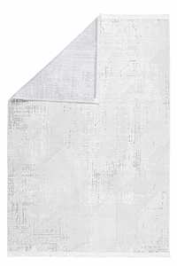 Tapis en velours blanc crème lavable, 10 mm, doux, en polyester tissé, base antidérapante, style Kilim moderne turc, taille personnalisée - Product Image 2