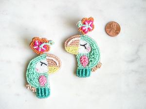 Pendientes Elegantes con Cuentas de Cristal Bordadas, Joyería Artesanal Única de Moda, Diseño Creativo, HUSSAIN CRAFTS Budistas - Product Image 3