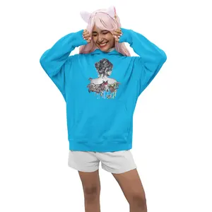 100% algodão orgânico fleece-back hoodie mulheres Alta Qualidade Personalizado Impressão Bordar Etiqueta Hang Tag projetar seus próprios produtos