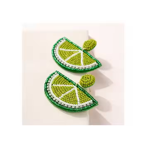 Pendientes bordados con cuentas, diseño de flores, uso diario en el hogar, pendientes de uso de regalo para niñas y mujeres de la mejor calidad - Product Image 1