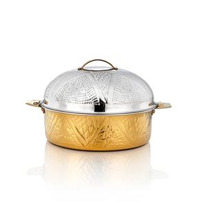 Olla redonda de Metal decorativa de lujo de diseñador hecha a mano, tapa de cazuela de vidrio personalizada de la mejor calidad, uso de cocina de mesa - Product Image 1