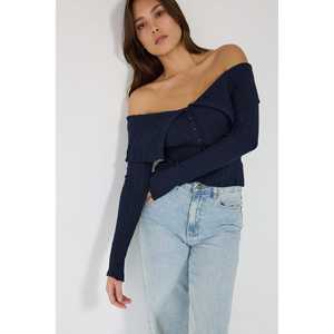 Top de punto con detalle de botones en el hombro abierto - Product Image 2