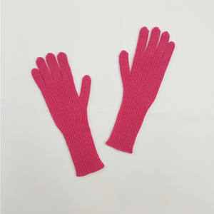 Gants d'hiver en cachemire pur, sans couture, design côtelé, longueur coude, luxe, chauds, multifonctionnels, pour usage quotidien en extérieur - Product Image 4
