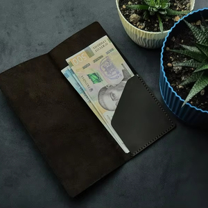 Titular de cheque de restaurante de cuero de alta calidad con logotipo personalizado para restaurante, presentador de invitados de cheque de cuero genuino, LBH-0002 - Product Image 1