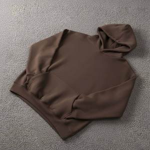 Personalizado DTF impreso Logo 360gsm impermeable bordado hombres básicos sudaderas con capucha de alta calidad ajuste suelto pesado cadera de gran tamaño - Product Image 5