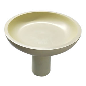 Présentoir de piédestal de bol décoratif en bois de mangue en céramique de couleur beige avec base ronde Dessert Cupcake pâtisserie bonbons - Product Image 4